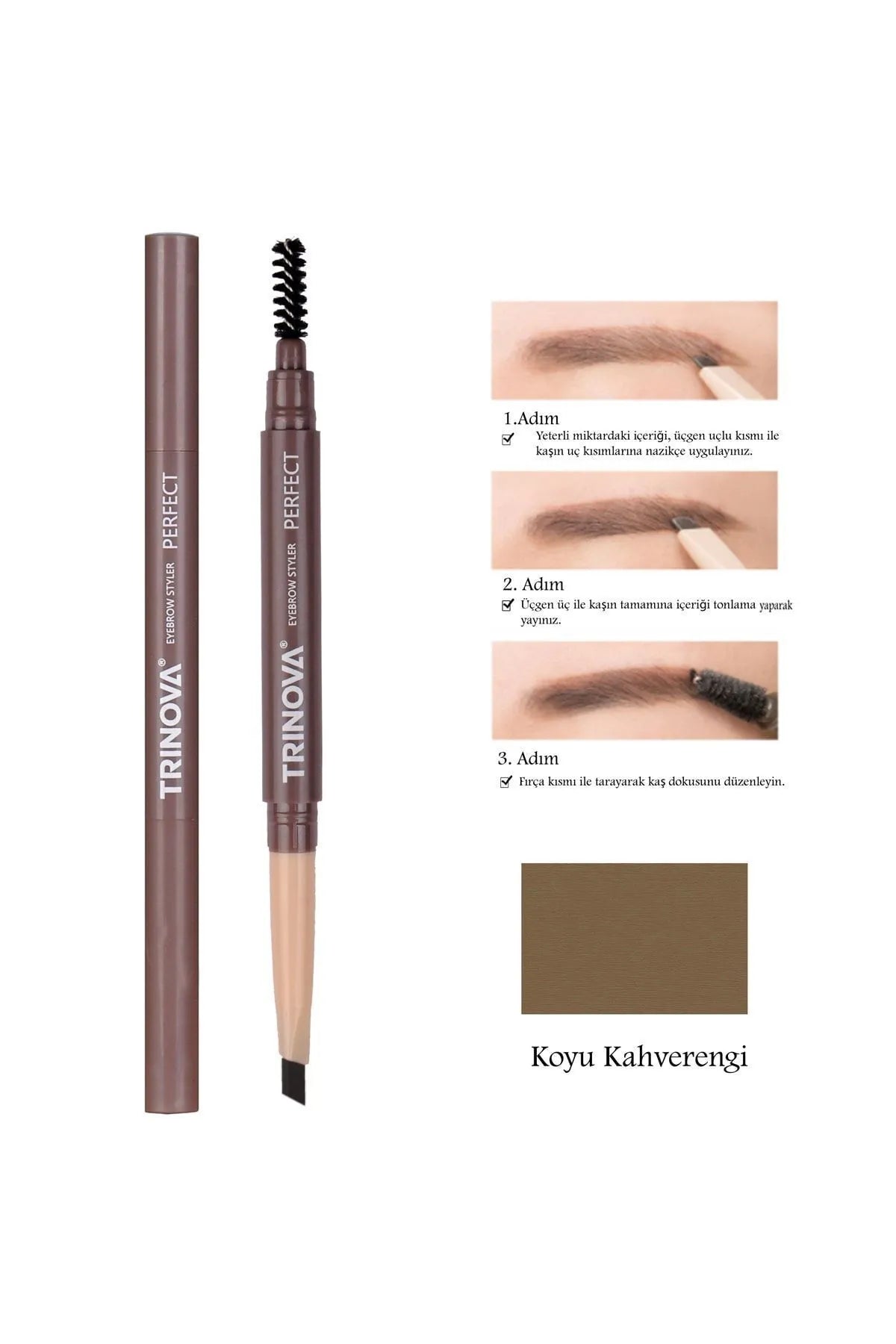 1 ALANA 1 BEDAVA Fırçalı Kaş Kalemi