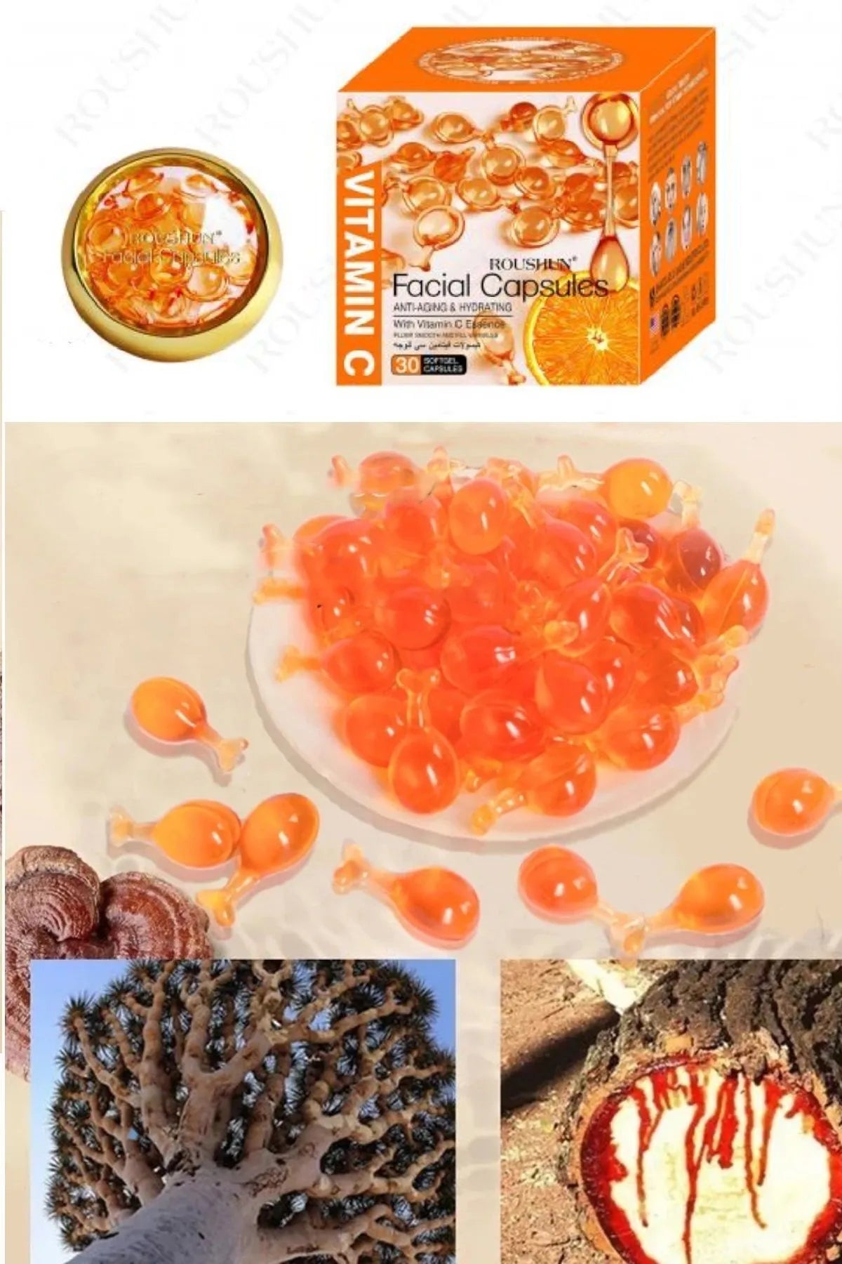 CRSO Portakal Çiçeği Özlü C Vitaminli Nemlendirici Cilt Serum 20 Kapsül